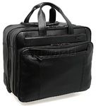 Samsonite Savio 16" Laptop Leather Wheel Bag Black 57007