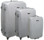 Antler New Quadrant Luggage Hardside Suitcase Set of 3 Silver 70855, 70870, 70879 with FREE GO Travel Luggage Scale G2007