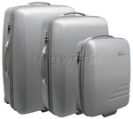 Qantas Spectre Luggage Hardside Suitcase Set of 3 Silver 90855, 90868, 90875 with FREE GO Travel Luggage Scale G2007