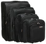 Qantas JFK Luggage Softside Suitcase Set of 4 Black  30745, 30756, 30765, 30773 with FREE GO Travel Luggage Scale G2007 