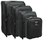 Qantas Heathrow Luggage Softside Suitcase Set of 4 Black 80745, 80756, 80766, 80771 with FREE GO Travel Luggage Scale G2007