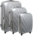 Antler Liquis Luggage Hardside Suitcase Set of 3 Silver 90481, 90469, 90456 with FREE GO Travel Luggage Scale G2007