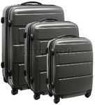American Tourister LA-360 Lite Hardside Suitcase Set of 3 Charcoal 50055, 50066, 50076 with FREE Samsonite Luggage Scale 34006 