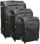 American Tourister Platinum Luggage Softside Suitcase Set of 3 Graphite 52053, 52064, 52075 with FREE Samsonite Luggage Scale 34006 