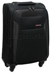 Qantas Durban Luggage 56cm Cabin Softside Suitcase Black 70756
