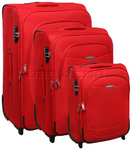 Qantas Vortex Luggage Softside Suitcase Set of 3 Red 10761, 10702, 10701 with FREE GO Travel Luggage Scale G2007
