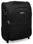 Qantas Vortex Luggage 48cm Cabin Softside Suitcase Black 10761