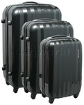 American Tourister Prismo Hardside Suitcase Set of 3 Charcoal 41001, 41002, 41003 with FREE Samsonite Luggage Scale 34042