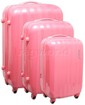 American Tourister Prismo Luggage Hardside Suitcase Set of 3 Pink 41001, 41002, 41003 with FREE Samsonite Luggage Scale 34006 