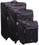 American Tourister Smart Luggage Softside Suitcase Set of 3 Purple 94001, 94003, 94004 with FREE Samsonite Luggage Scale 34006