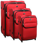 American Tourister DC Superlite Softside Suitcase Set of 3 Red 38301, 38302, 38303 with FREE Samsonite Luggage Scale 34042