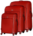 Samsonite Sahora Regeneration Luggage Spinner Softside Suitcase Set of 3 Red 20018, 20005, 20006 with FREE Samsonite Luggage Scale 34006