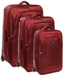 Antler Duolite Luggage Softside Suitcase Set of 3 Red 27755, 27767, 27774 with FREE GO Travel Luggage Scale G2007 