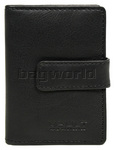 Vault RFID Blocking Leather Tabbed Credit Card Holder Black W015