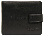 Vault RFID Blocking Leather Wallet with Flap and Coin Pocket Black M010