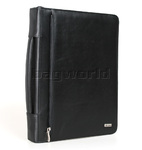 Artex Long Range Planner A4 Leather Ziparound Compendium with Binder plus Handle Black 40309