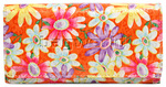 Vault RFID Blocking Zip Clutch with Rear Flap Flower W1002