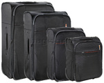 Antler Aeon Air Softside Suitcase Set of 4 Black 53145, 53151, 53164, 53171 with FREE GO Travel Luggage Scale G2007