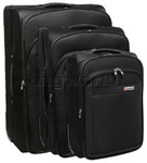 Qantas JFK Luggage Softside Suitcase Set of 3 Black 30756, 30765, 30773 with FREE GO Travel Luggage Scale G2007 
