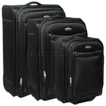 Samsonite Duralite Luggage Softside Suitcase Set of 3 Black 09052, 09066, 09074 with FREE Samsonite Luggage Scale 34006