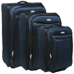 Samsonite Duralite Luggage Softside Suitcase Set of 3 Navy 09052, 09066, 09074 with FREE Samsonite Luggage Scale 34006