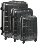 Antler Camden Town Hardside Suitcase Set of 3 Charcoal 17026, 17023, 17022 with FREE GO Travel Luggage Scale G2007 