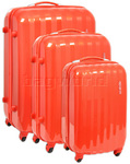 American Tourister Prismo Hardside Suitcase Set of 3 Orange 41001, 41002, 41003 with FREE Samsonite Luggage Scale 34042
