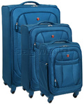 Wenger Neo Lite Softside Suitcase Set of 3 Blue 7208C, 7208B, 7208A with FREE Travelon Luggage Scale 12636