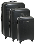 Antler Drivelite Hardside Suitcase Set of 3 Black 24026, 24023, 24022 with FREE GO Travel Luggage Scale G2007 