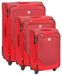 Qantas Shanghai Softside Suitcase Set of 3 Red 07019, 07016, 07015 with FREE GO Travel Luggage Scale G2007