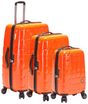 Antler Camden Hardside Suitcase Set of 3 Orange 08026, 08023, 08022 with FREE GO Travel Luggage Scale G2007