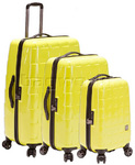 Antler Camden Hardside Suitcase Set of 3 Lime 08026, 08023, 08022 with FREE GO Travel Luggage Scale G2007