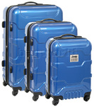 Jeep Patriot Hardside Suitcase Set of 3 Blue 1500C, 1500B, 1500A with FREE Travelon Luggage Scale 12636