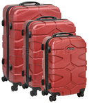 Jeep Locker Hardside Suitcase Set of 3 Rust 8500C, 8500B, 8500A with FREE Travelon Luggage Scale 12636