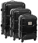 Jeep Patriot Hardside Suitcase Set of 3 Black 1500C, 1500B, 1500A with FREE Travelon Luggage Scale 12636