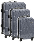 Jeep Adventure Hardside Suitcase Set of 3 Pewter 5200C, 5200B, 5200A with FREE Travelon Luggage Scale 12636