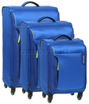 American Tourister Applite Softside Suitcase Set of 3 Blue 2R001, 2R002, 2R003 with FREE Samsonite Luggage Scale 34042