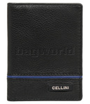 Cellini Noble Men's Leather RFID Blocking Card Wallet Black M0371