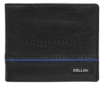 Cellini Noble Men's Leather RFID Blocking Wallet Black M0373
