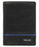 Cellini Noble Men's Leather RFID Blocking Wallet Black M0374