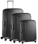 Samsonite S'Cure Hardside Suitcase Set of 3 Black 49539, 10001, 10002 with FREE Samsonite Luggage Scale 34042