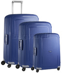 Samsonite S'Cure Hardside Suitcase Set of 3 Dark Blue 49539, 10001, 10002 with FREE Samsonite Luggage Scale 34042