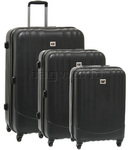 CAT Turbo Hardside Suitcase Set of 3 Black TUR20, TUR24, TUR28 with FREE GO Travel Luggage Scale G2008