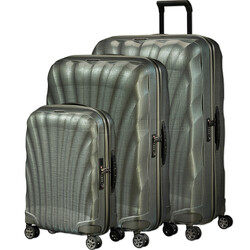 Samsonite C-Lite Hardside Suitcase Set of 3 Metallic Green 34679, 22861, 22862 with FREE Digital Luggage Scale 12775