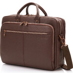 Samsonite Classic Leather 15.6" Laptop & Tablet Toploader Briefcase Chocolate 26039