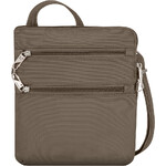 Travelon Classic Anti-Theft Slim Double Zip Crossbody Bag Nutmeg 43116