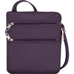 Travelon Classic Anti-Theft Slim Double Zip Crossbody Bag Purple 43116