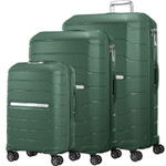 Samsonite Oc2lite Hardside Suitcase Set of 3 Hunter Green 27395, 27397, 27398 with FREE Digital Luggage Scale 12775
