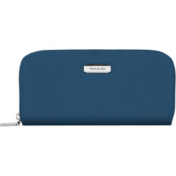 Travelon RFID Blocking Single Zip Wallet Ocean 43398