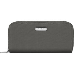 Travelon RFID Blocking Single Zip Wallet Smoke 43398